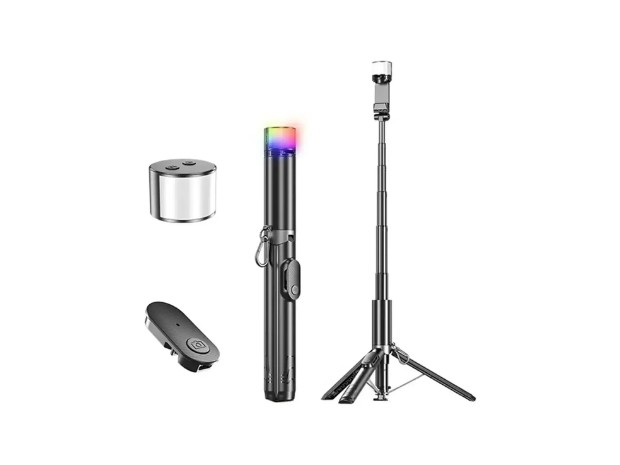 &uu TRIPODE  CELULAR Y GOPRO + BT 1,8MTS WEP-P27-D